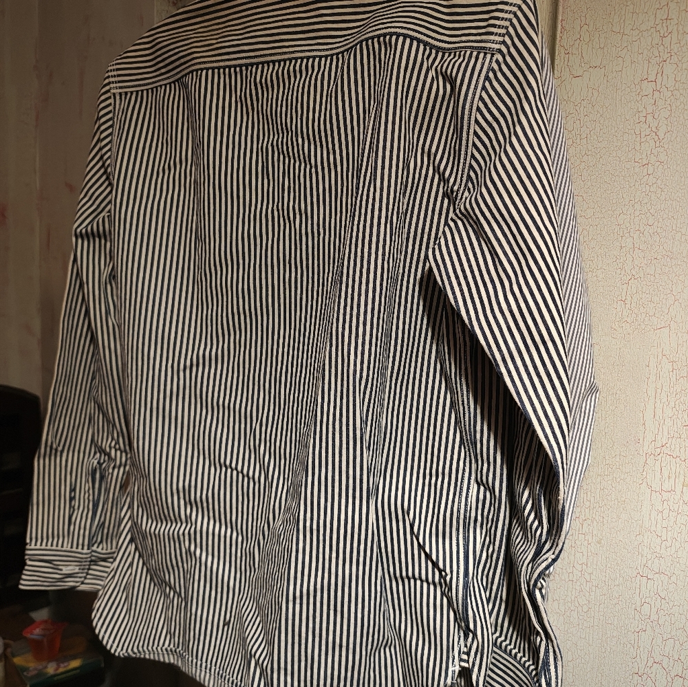 Gustin Black and White Man 's shirt